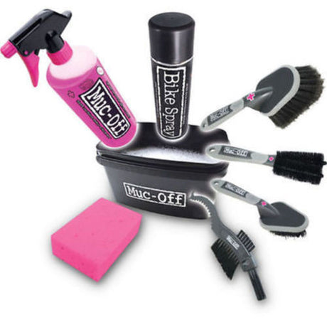Muc-Off 8 in 1 Bicycle Cleaning Kit w/ Brushes and Cleaning Solutions New