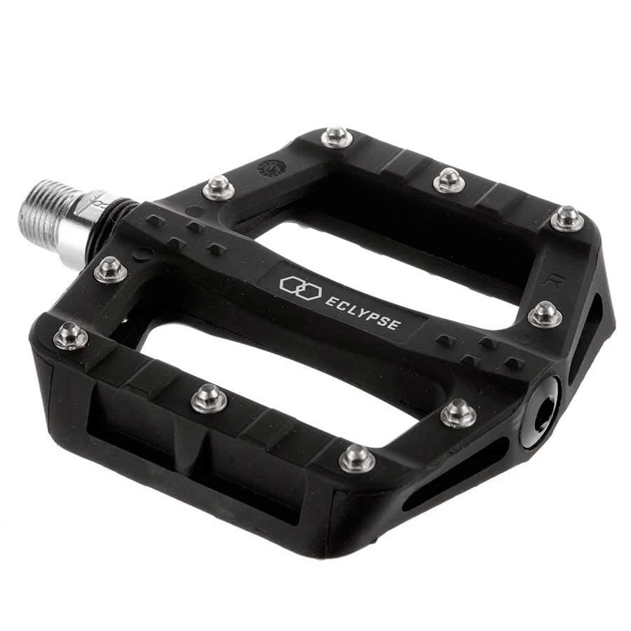 Eclypse Justice Platform Bicycle Pedals Body: Nylon Spindle: Cr-Mo 9/16'' Black Pair