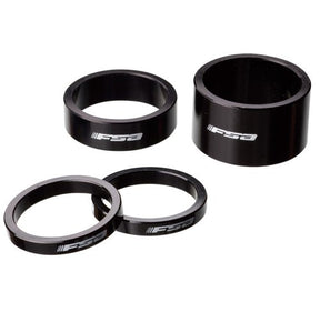 Full Speed Ahead FSA Logo Alloy Bicycle Headset Spacer Black 1-1/8in x 20mm, Qty 1 Misc Full Catalog Fsa (Full Speed Ahead)