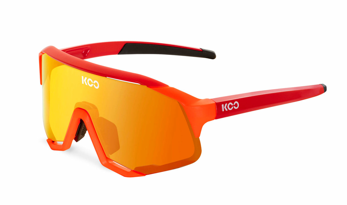 KOO Cycling Sport Sunglasses DEMOS Orange Fluo/Red Zeiss Lens