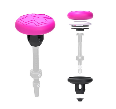 Muc-Off, Tubeless Air Tag Holder & 44mm Tubeless Valve Kit, Black/Pink Sporting Goods > Cycling > Bicycle Components & Parts > Tubes Full Catalog Muc-Off