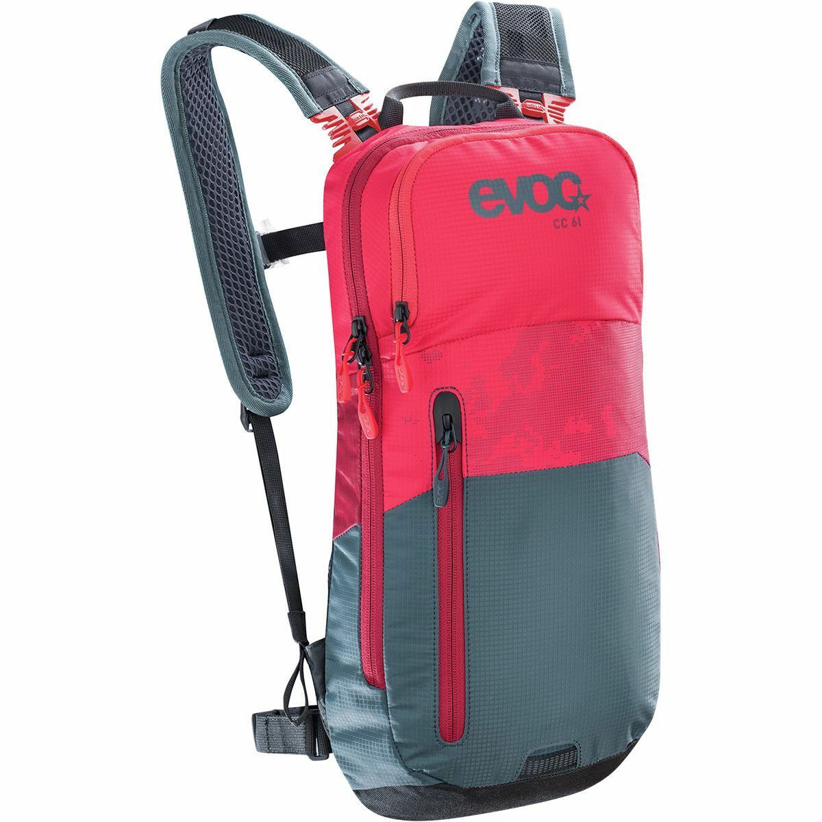 Evoc CC 6L Plus 2L Bladder Hydration Pack Red Slate Backpack w/ Reservoir