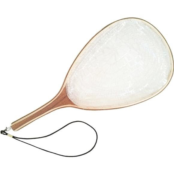 Wooden Invisible Fly Fishing Landing Net Ruberized Net Wooden Handle