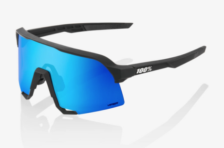 100% Percent S3 Cycling Sunglasses Matte Black - HiPER Blue Multilayer Mirror Sporting Goods > Cycling > Sunglasses & Goggles 100% 100%
