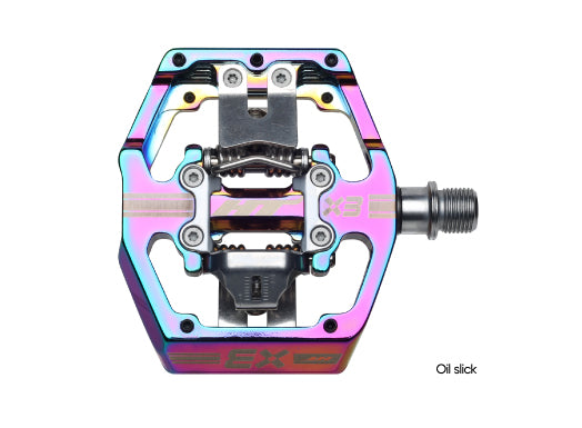HT Mountain Bike Clipless Pedals - X3 - Oil Slick Pedals Full Catalog HT Components
