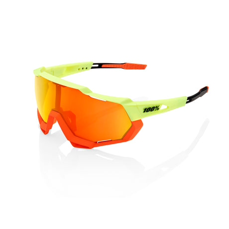 100% Sunglasses SPEEDTRAP - Soft Tact Oxyfire - HiPER Red Multilayer Mirror Lens Misc 100% 100%