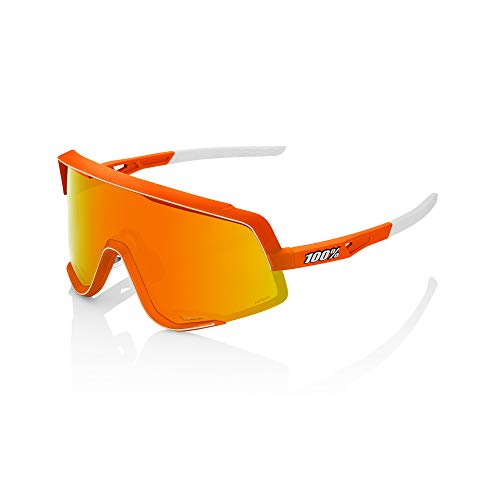 100% Glendale Cycling Sunglasses NEON Orange - Hiper Red Multilayer Mirror