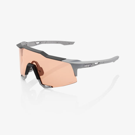 100% Percent Sunglasses SPEEDCRAFT - Soft Tact Stone Grey - HiPER Coral Lens Misc 100% 100%