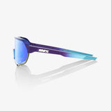 100% Percent Sunglasses S2 - Matte Metallic Into the Fade - Blue Topaz Multilayer Mirror Lens