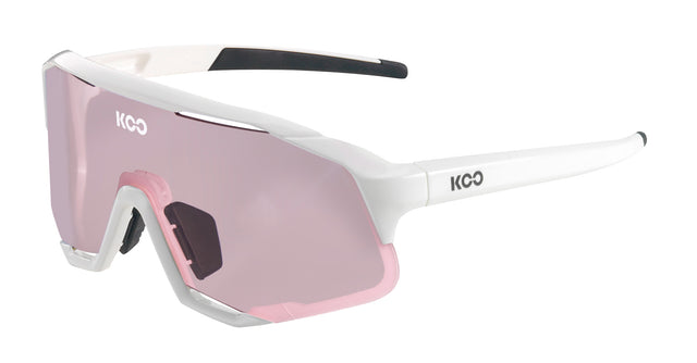 KOO Cycling Sport Sunglasses DEMOS White/Photochromatic Pink Lens Sporting Goods > Cycling > Sunglasses & Goggles Full Catalog KOO