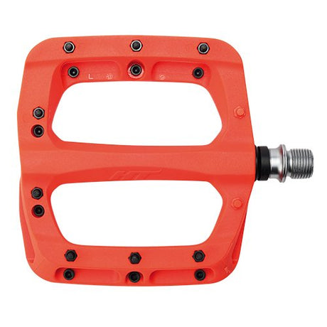 HT Components PA03A Mountain Bike Flat Reinforced Nylon Pedals , Neon Orange Sporting Goods > Cycling > Bicycle Components & Parts > Pedals Full Catalog HT Components