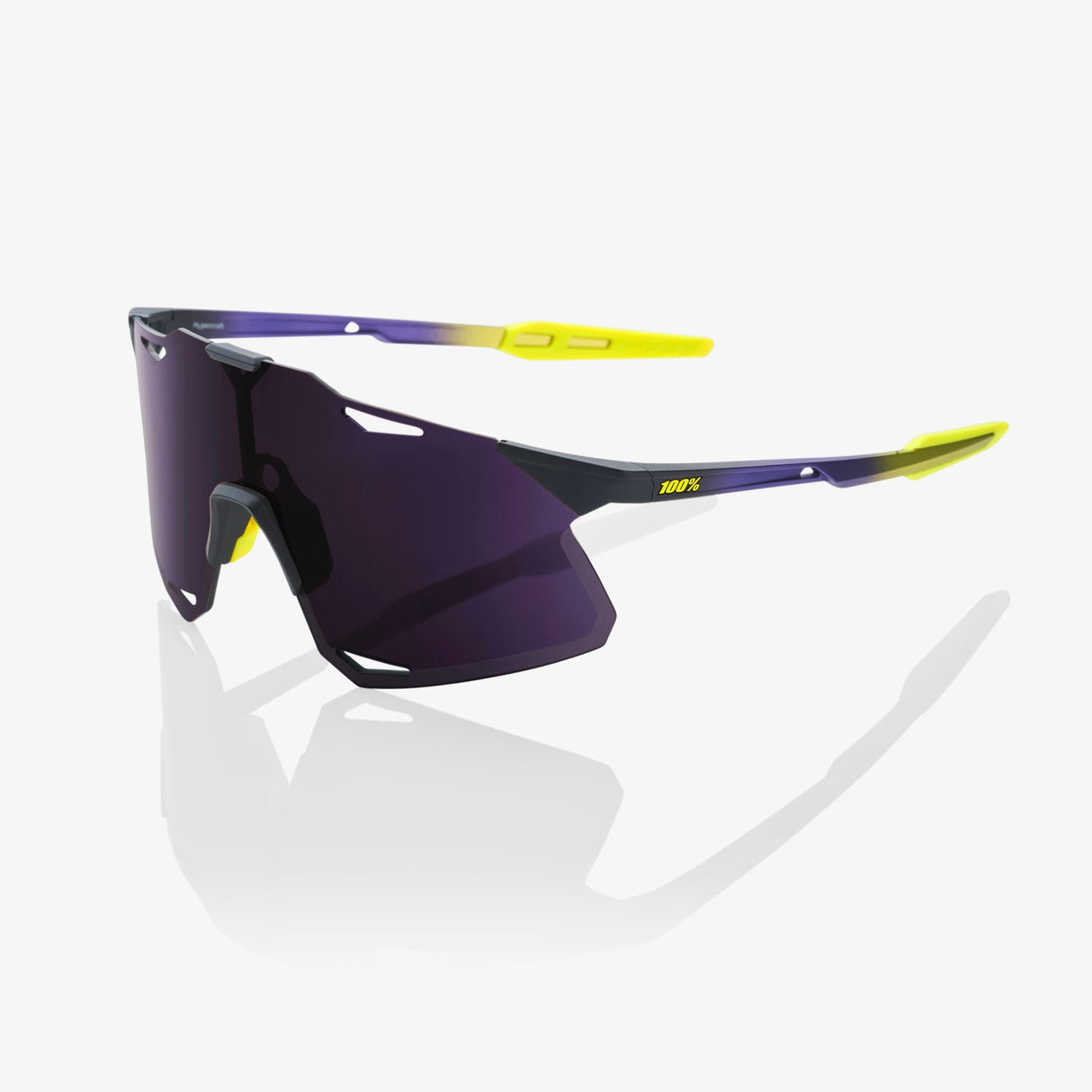100% Sunglasses HYPERCRAFT - Matte Metallic Digital Brights - Dark Purple Lens