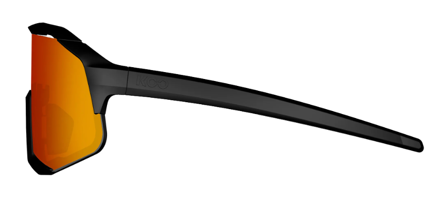 KOO Demos Cycling Sport Sunglasses Black Matt / Red Mirror Zeiss Lenses