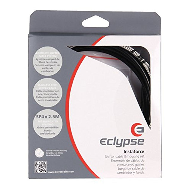 Eclypse Instaforce Gear Compressionless Bicycle Shift Cable Set (Black/Silver) Sporting Goods > Cycling > Bicycle Components & Parts > Cables & Housing Full Catalog Eclypse