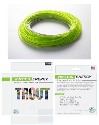 Winston 6wt Trout Energy Fly Line WF6F Chartreuse/Willow
