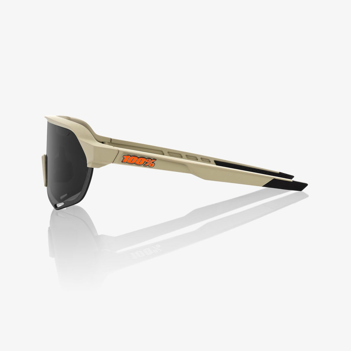 100% Percent Cycling Sunglasses S2 - Soft Tact Quicksand - Smoke Lens